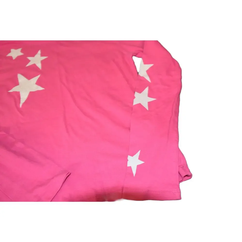 Gap Kids Fuchsia Long Sleeve Tee, Sparkle Stars, XXL 14/16, EGU
